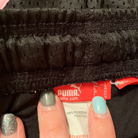 girls‎ L puma athletic shorts mesh black active - Picture 4 of 4